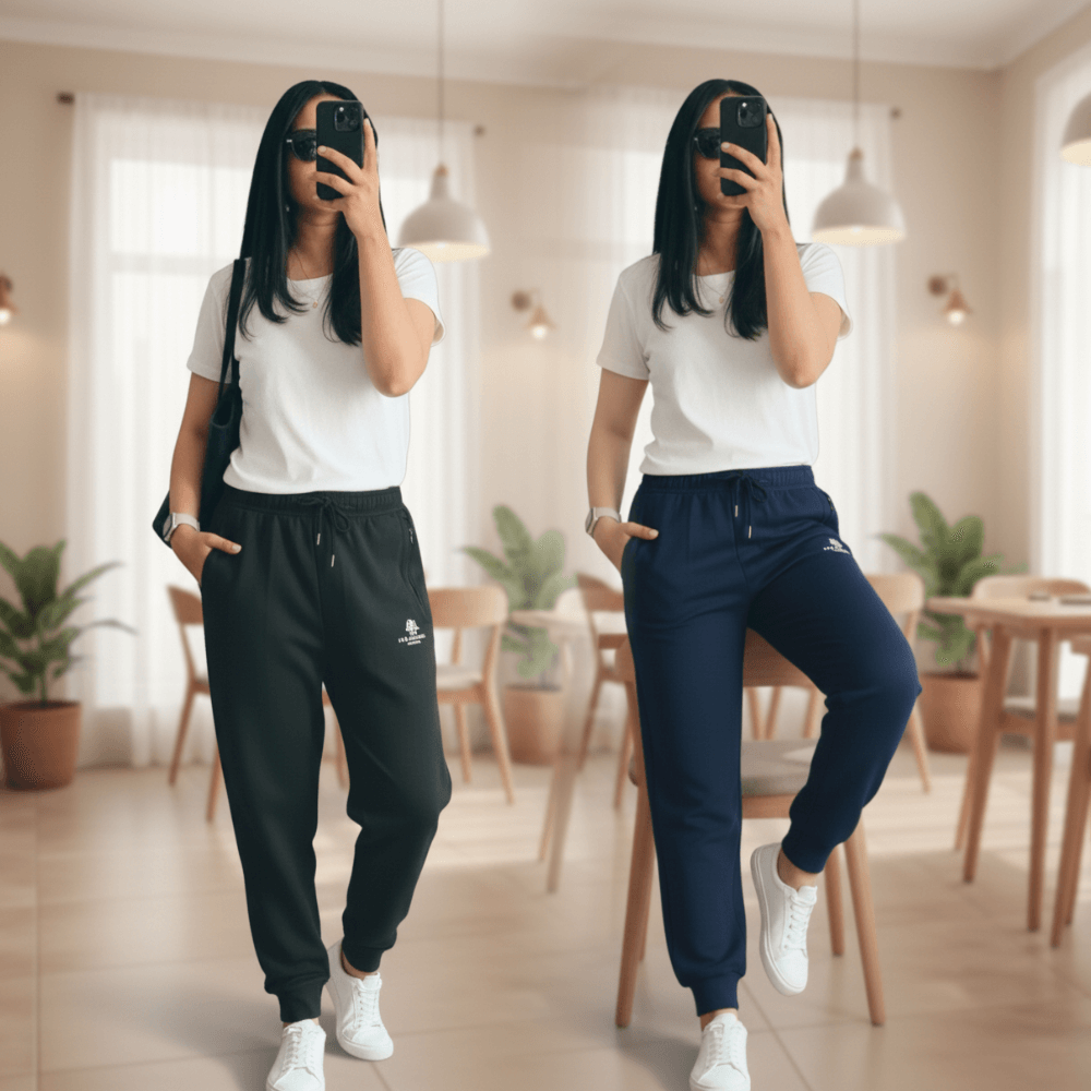 Trendy Rib Cotton Trackpants for Women – Combo of 2